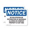 Signmission No Solicitation Or Distribution OSHA Notice Sign, Plastic, 14in W x 10in L, 2PK OS-2PACK-NS-P-1014-L-16195 - alternate 1